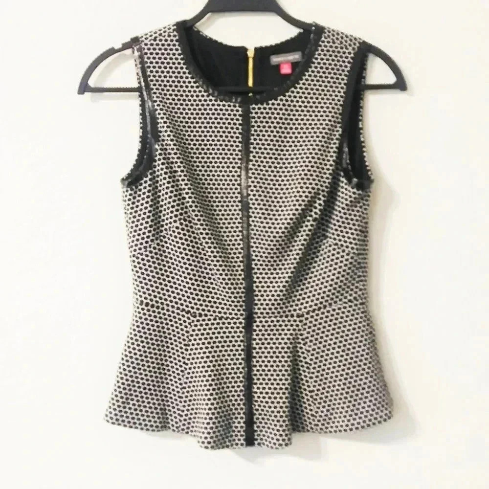 Vince Camuto Polka Dot‎ Sleeveless Top XS